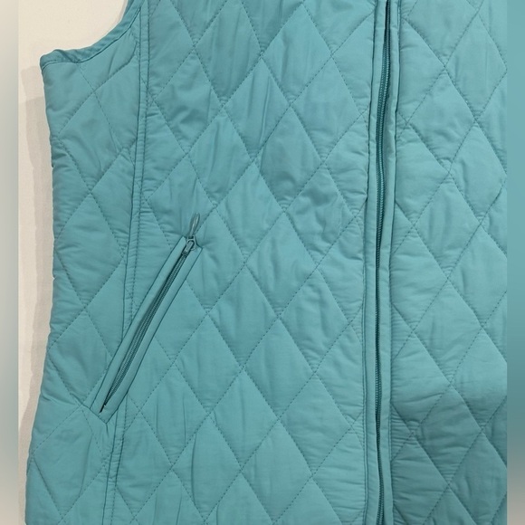 Relativity Women Full Zip Quilted Outerwear Vest Blue Size Medium - Picture 3 of 5